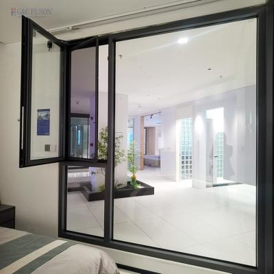 China Waterproof/Soundrpoof/Heat Proof Fuson Break Energy Saving Thermal Tempered Glass Aluminum Casement Windows for sale