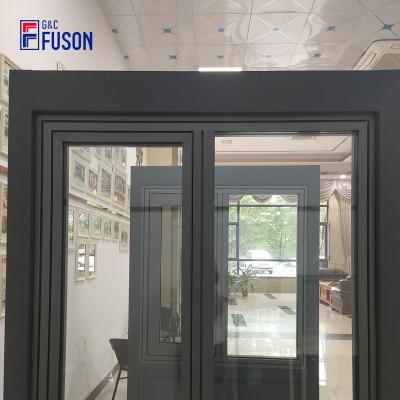 China Inward Impact White Casement Fuson Low Price Thermal Insulation Casement Windows Frame Windows Push Casement Window Stay for sale