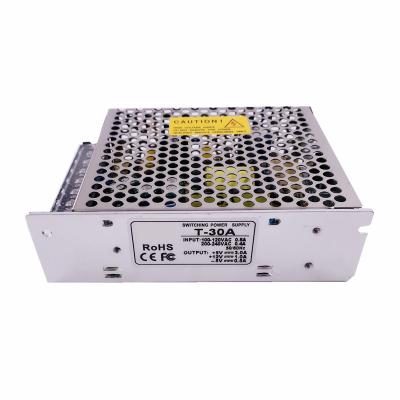 China 30W SMPS Triple Output Multiplex Voltage Switching Power Supply AC To DC Input 110-230VAC T-30A For LED Light 129*98*38mm for sale