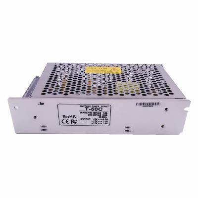 China Triple Output Switching Mode Power Supply 50W SMPS DC to AC Converter T-50C 5V 4A 15V 1A -15V 1A Input AC 110-230V 159*98*38mm for sale