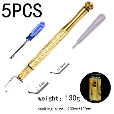 China 5pcsglass cutter oil glass cutting tools Diamond Wheel Golden Iron Plastic China time pcs handle material origin for sale