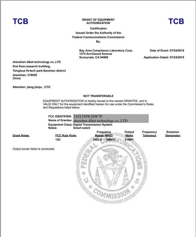 FCC - Shenzhen Dibet Technology Co., Ltd.