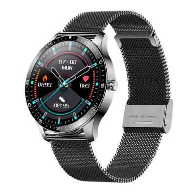 China Full Touch Screen Metal Watch Band OEM Touch Around Screen Blood Pressure Heart Rate Ip 67 Waterproof Smart Watch for sale