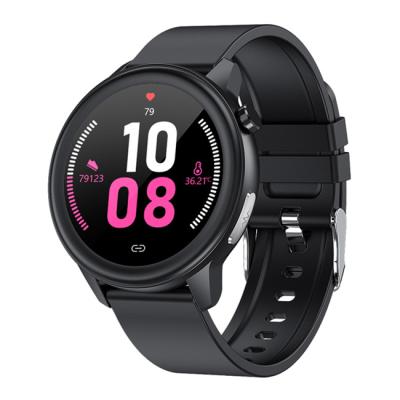 China E80 Touch Screen Body Temperature SPO2 PPG ECG IP68 Touch Screen Body Temperature Heart Rate Smart Bracelet Band Blood Pressure Monitor Health Smartwatch for sale