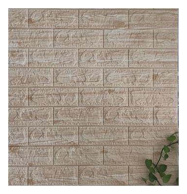 China Modern Waterproof Foam Wall Sticker Factory Price Grain Tile Wall Panel Wall Wood Renovation for sale