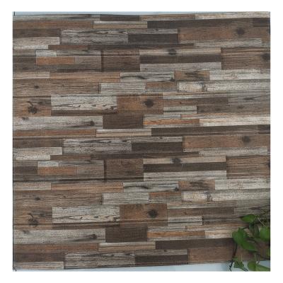 China Fashion Self-adhesive Brick Wallpaper Wood Grain Wall Stickers Fashion PE Panel Wall Renovation for sale