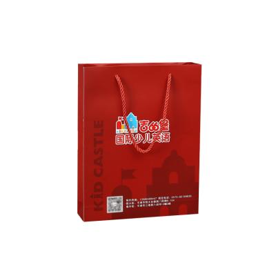 China Wholesale Recyclable Logo Red Paper Packaging Bag Customizable, Kraft Paper Bag, Factory Paper Bag For Shopping for sale