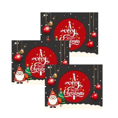 China Customied Factory Rholesale Xmas Eve Greeting Card Christmas Card Folding Color Printing Customized Logo for sale