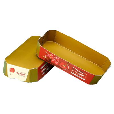 China Hot Selling Disposable Fruit Container Packaging Tray Cardboard Environmentally Friendly Customization for sale