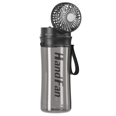 China High Quality Viable Mini Fan Water Cup Dual Purpose Portable Outdoor Sport Water Bottle Fan Plastic for sale