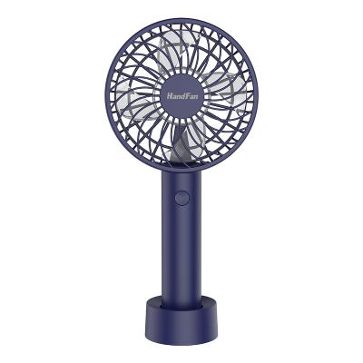 China Hotel HandFan Mini USB Removable Battery Powered Fan Rechargeable Mini Table Fan With POS Base for sale