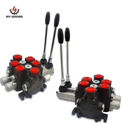 China Adopts parallel or oil circuit Hy-Waloil 3625 PSI 21 GPM Rating 2 Spools PC100 Series Hydraulic Sectional Control Valves for sale