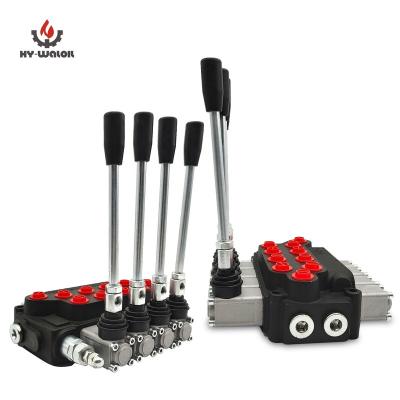 China Adopts oil circuit Mini Excavator Spare Parts OEM parallel or manual operated 4 spool hydraulic control valve DCV40 series for sale