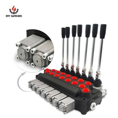 China Adopts high quality 11gpm spool compact body double acting hydraulic tractor 7 directional control valve parallel or directional control valve for sale