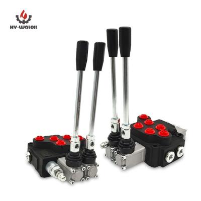 China Adopts parallel or oil circuit Hy-waloil DCV40 2 directional coil casting iron Monoblock hydraulic directional control valve with check and relief valve for sale