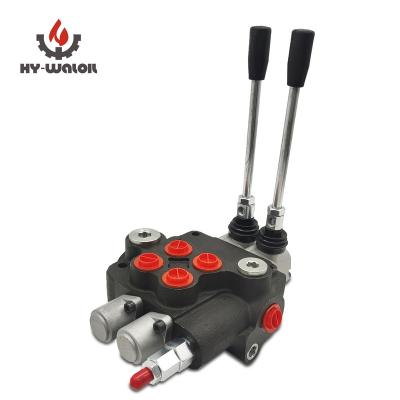 China Adopts P80 Oil Circuit Hy-Waloil 2 Parallel Or Way 2 In Monoblock Hydraulic Directional Lever Hand Joystick Control Valves 1 for sale