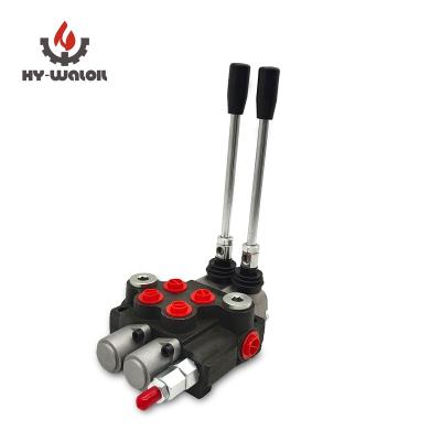 China Adopts oil circuit Hy-Waloil factory price P40 parallel or series directional Monoblock hydraulic control valves with relief valve for sale