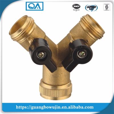 China Garden China Yuhuan Manufacture Popular Y Type 3 Way Ball Valve for sale