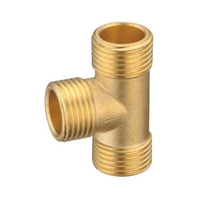 China Hot Selling Brass Pipe Fitting Male Threaded Brass Tee Equal for sale