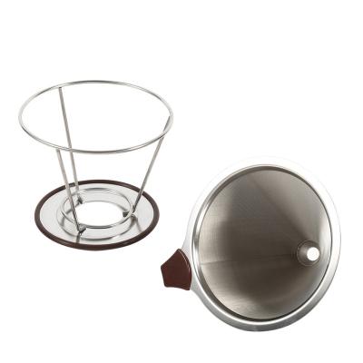 China Fashinn Coffee Filter 304 Stainless Steel Sustainable Spill Over Coffee Dripper for sale