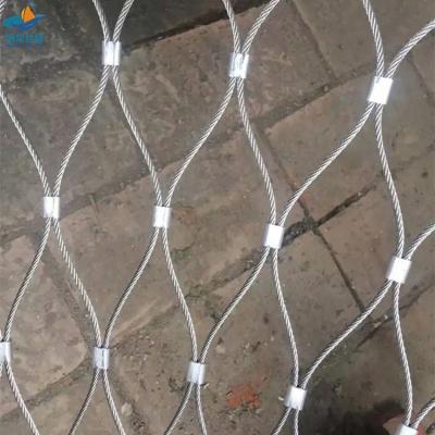 China Plain Weave Stainless Steel Wire Rope Netting / Decorative Wire Rope Mesh for sale