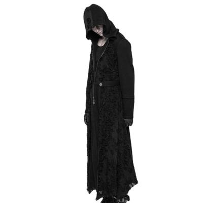 China Anti-wrinkle coats PUNKRAVE WY-911 Diablo Long Coat Velveteen Fabric for sale