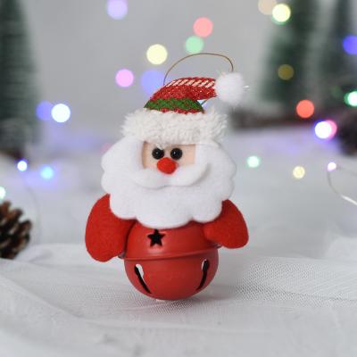 China Fabric Christmas Ornaments Hanging Bells Christmas Decorations For Christmas Tree Old Man Doll Participation Bell Hanging Gift for sale