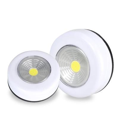 China Modern COB Night Lights Mini Night Light Battery Operated Bedside Emergency Press Wall Light Ceiling Wall Lamp/Cabinet Transmission for sale