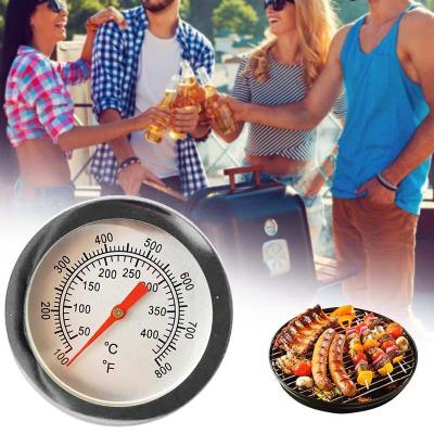 China Bakeware BBQ Thermometer Stainless Steel BBQ Smoker Pit Bimetallic Grill Thermometer Temp Gauge with Dual Gage Cooking Tool A0017 for sale