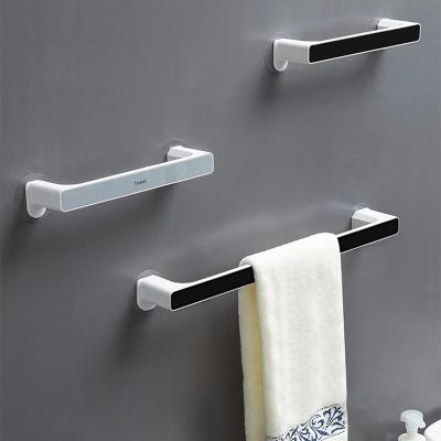 China Bathroom Towel Storage Rack Null Toilet Perforated Hook Wall Mounted Kitchen Towel Storage Rack Hanging Bathroom Instruments for sale