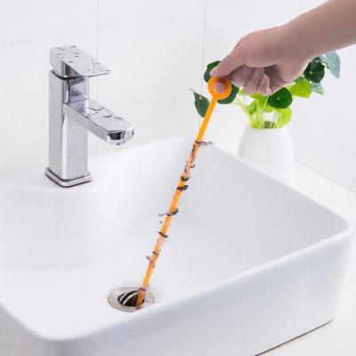 China Hose Tools Kitchen Sink Sewer Barbed Design Drain Snake Removal Spring Hose Free-Bending Deep Cleaning Hair A0077 for sale