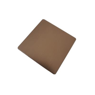 China Elevator / Kitchen / Decorative Hairline 4x8 Grade 304 Stainless Steel Plate Sheet Interior Bronze Color Finish for sale