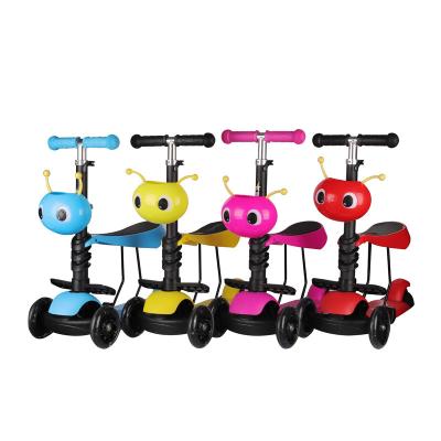 China Hot Selling Multicolor Children's Outdoor Child Scooter With Seat Wholesale Folding Children's Scooter for sale