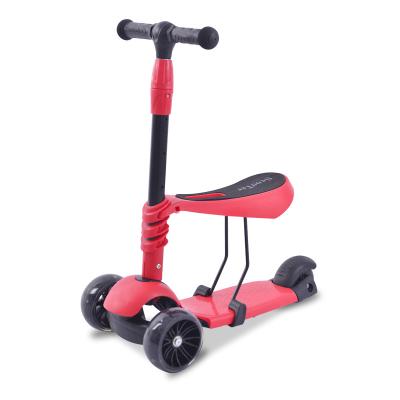 China Hot Selling Widened PU Flash Wheel Three-in-one Children's Scooter Children's Step Pedal Flash Three Wheel Scooter for sale