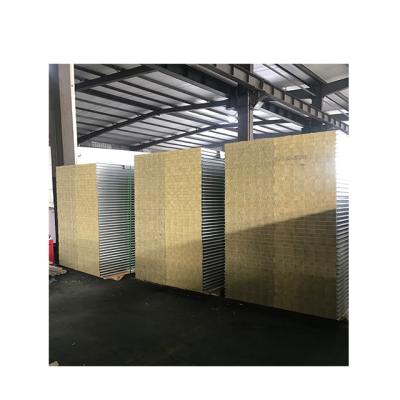 China Hotel GMP Certificate Rockwool Insulation Roof Panel Rockwool Board Insulated Sandwich Panel for sale