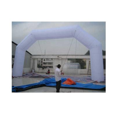 China Promotion A White Inflatable Entrance Start Lighting Arch For Race With Blower for sale