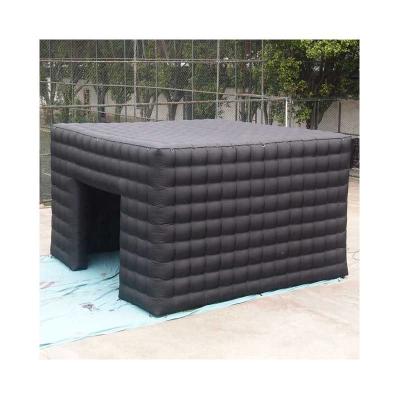 China Oxford Cloth or PVC Tarpaulin Black Square Restaurant Sunroom Inflatable Cinema Tent for sale