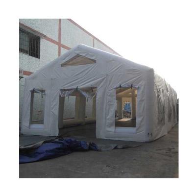 China Inflatable Camping Tent Wedding White PVC Tarpulin Fabric Drinking Inflatable Tent Air Winter Waterproof for sale