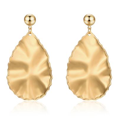 China TRENDY Jewelry Women Vintage Water Drop Earring Shiny Personality Geometric Shape Dangle Earring for sale