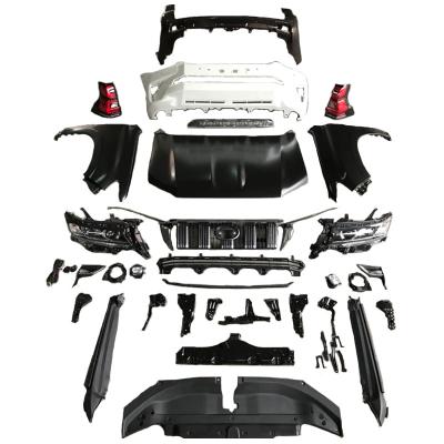 China Plastic Body Kit For Toyota Prado FJ150 2010-2017 Upgrade To 2018 Style With Front/Rear Bumper Assembly Hood Damper for sale