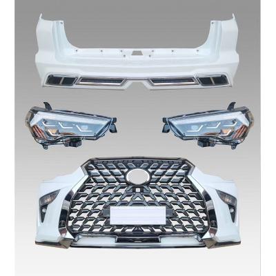 China Toyota 4 Runner Change Plastic Factory Price To Lexus Style Including Rear Bumper Assembly And Front Grill for sale