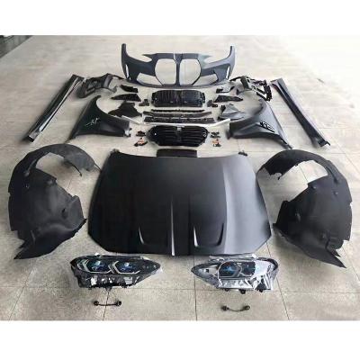 China Plastic Body Kit Include Front Bumper Set With Grill Hood Fender Headlight Side Skirt For BMW 3 Series G20 Upgrade To M3 1:1 Model for sale