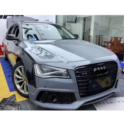 China RS8 Style Plastic Bumper For Audi A8 S8 D4 2011-2018 Body Kit Include Front Bumper Set W12 Grille for sale