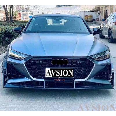 China High Quality Plastic Car Bumpers For Audi A7 S7 19-21 Upgrade RS7 Styling Body Kit Include Grill Side Skirt for sale