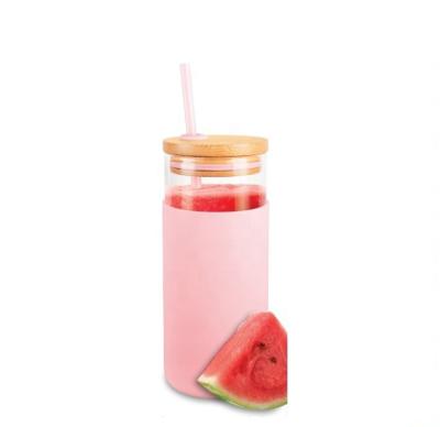 China 2020 Sustainable Product Bubble Wide Mouth Amazon Squeezer Glass Tea Bottle With Straw for sale