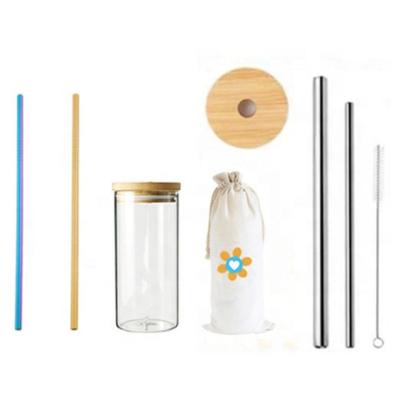 China Sustainable eco friendly bamboo lid boba tumbler 700ml glass water bottle with straw Amazon hit for sale