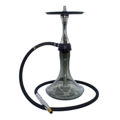 China Wholesale New Design Resin Stem Stainless Steel With Aluminum Alloy For Smoking Luxury Glass Shisha Hookah for sale