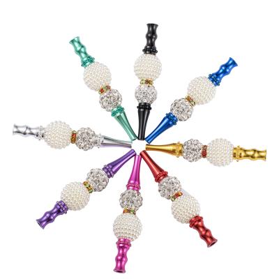 China Wholesale Cheap Colorful ZINC /ALUMINUM ALLOY Hot Selling Jewelry Hookah Shisha Mouth Tips Diamond Mouth Tips Mouth Piece For Hookah for sale