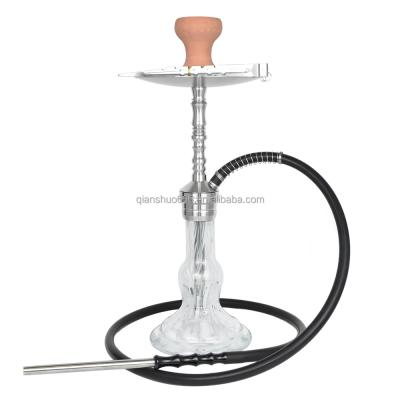 China Wholesale Stainless Steel Smoking Deluxe Medium Hookah Shisha Hookah Stainless Steel Whole Set With Glass Bottle for sale