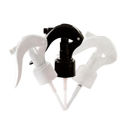 China 24-410 Alternate Black/White/Clear Plastic Smooth Side Trigger Spray Heads With Straw for sale